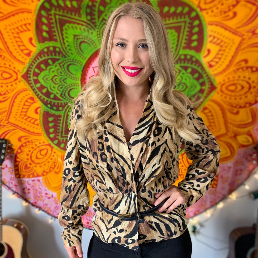 //VINTAGE// Leopard print blazer
